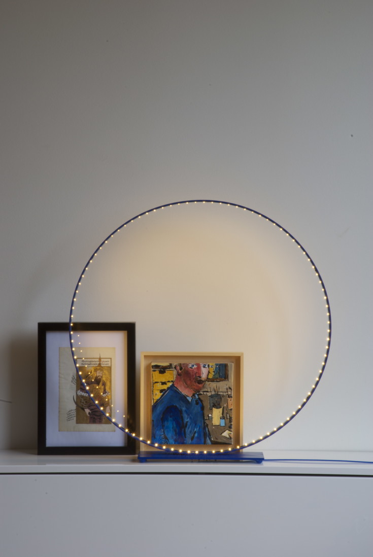 Le Deun Classic XS bordlampe, rustfarge