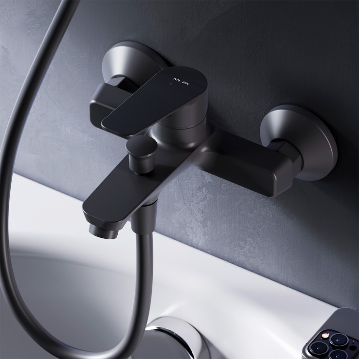 AM.PM Hit badkarsblandare, matt svart