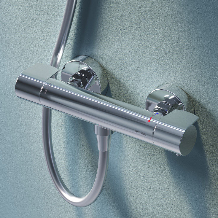 AM.PM X-Joy Thermostatic duschset, vattenbesparande krom