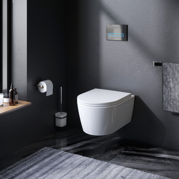 AM.PM Func FlashClean vegghengt toalett, uten spylekant, hvit