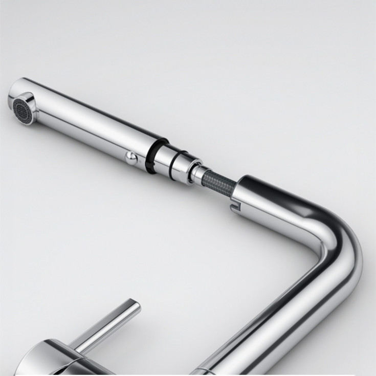 Franke Active 2.0 köksblandare, utdragbar pip, krom