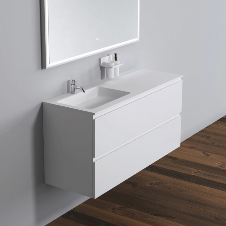 Copenhagen Bath Malmø 120 møbelpakke, med servant, 120x45x60 cm, hvit matt