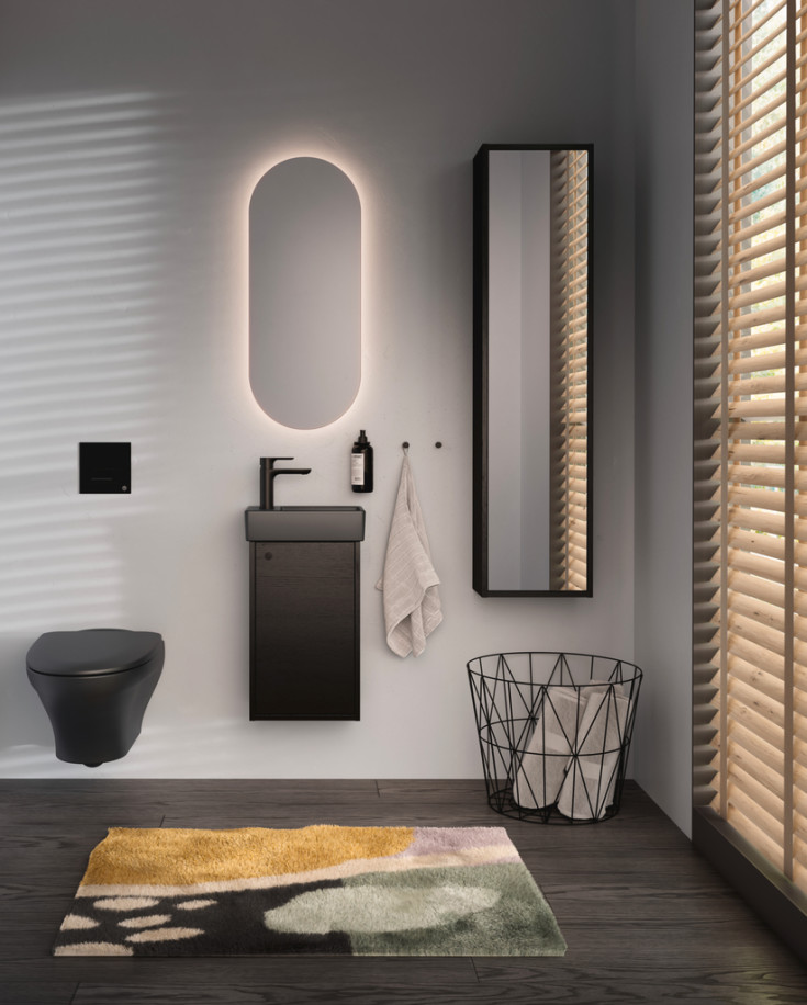 Gustavsberg Estetic tvättställsblandare, matt svart