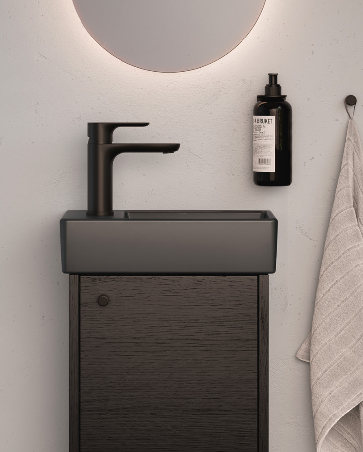 Gustavsberg Estetic tvättställsblandare, matt svart