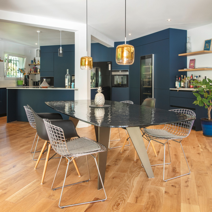 SLV Pantilo pendel, guld/krom, Ø20 cm