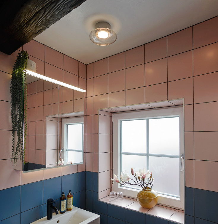 Ifö Cairo loftlampe, Ø20 cm, sort/klar