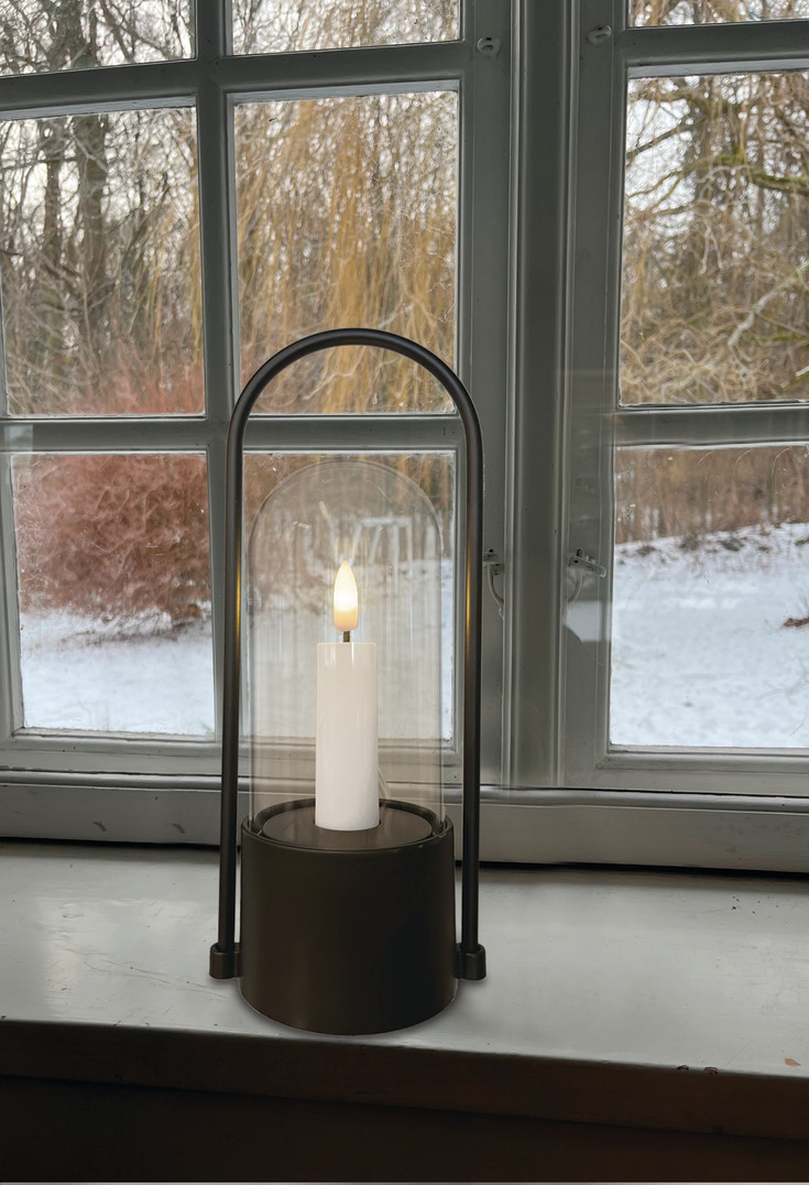 Veli Line lanterne med LED kronelys