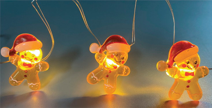 Veli Line ljusslinga med tårtbitar, 20 lampor, 2 meter