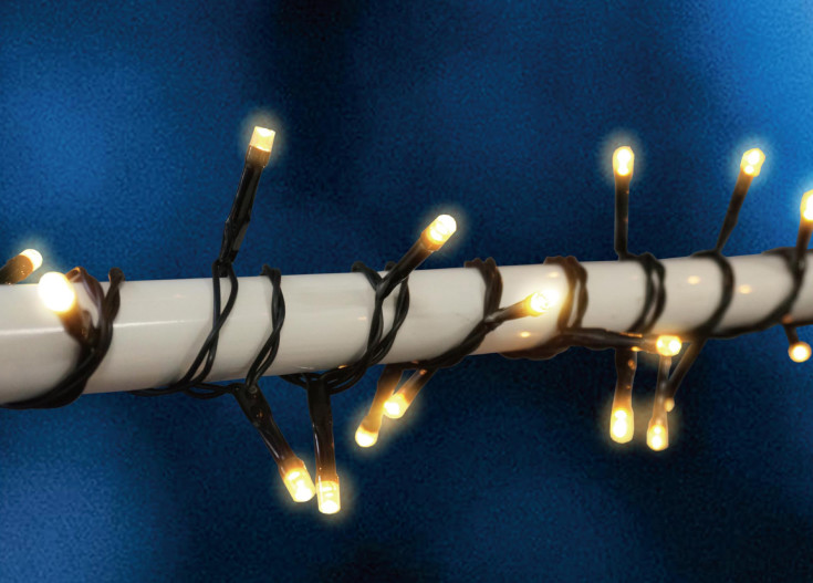 Veli Line utendørs lyslenke, 1500 varmhvite lys, 11 meter