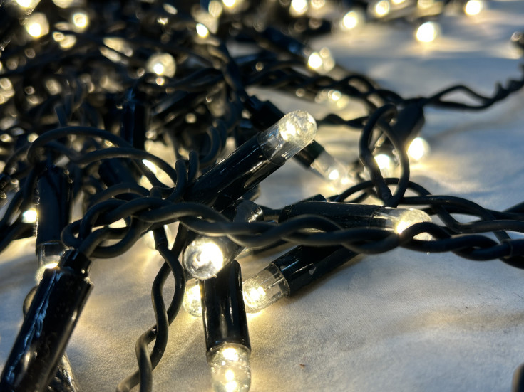 Veli Line udendørs lyskæde, 200 varm hvide lys, 4 meter