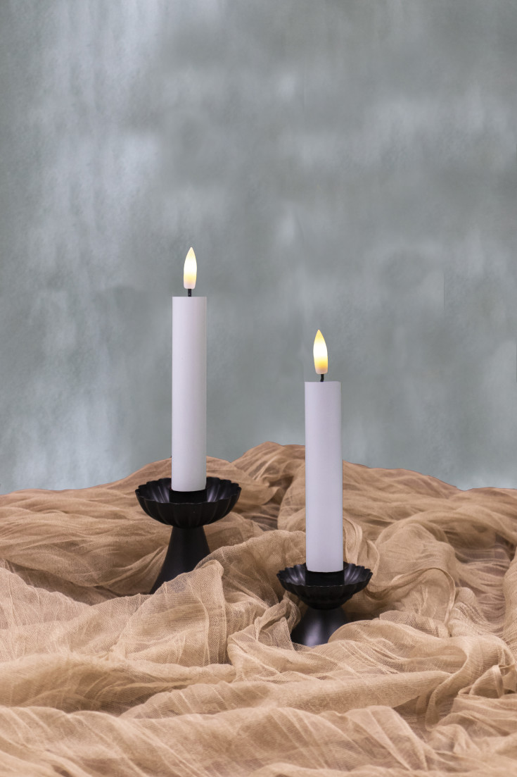 Veli Line LED kronljus, batteri, 15,5 cm, 2-pack