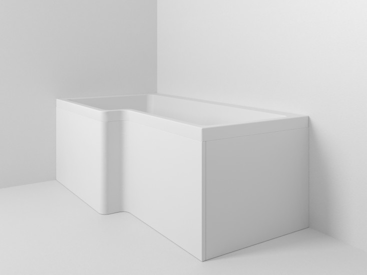 Svedbergs Z1700 badekar, 170x85 cm, venstre, hvid