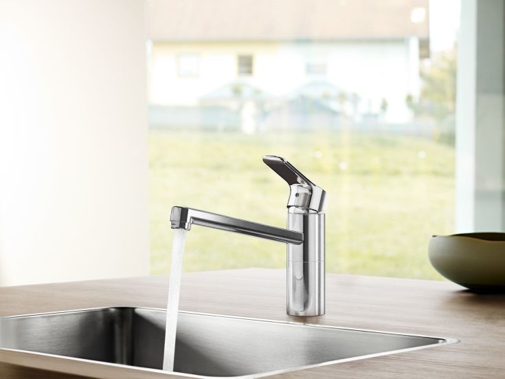 Oras Linea köksblandare, 223 mm pip, krom
