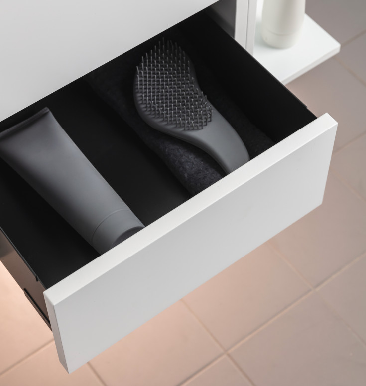 Svedbergs udtræksskuffe til højskab, 35 cm, hvid, 2 stk.