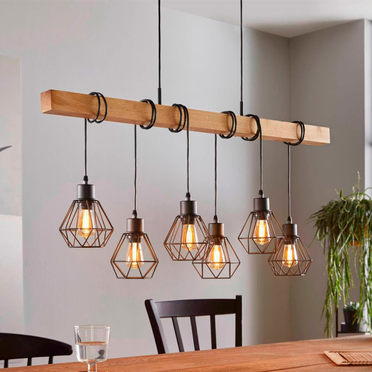 Eglo Townshend 5 langbordspendel, 6 lamper