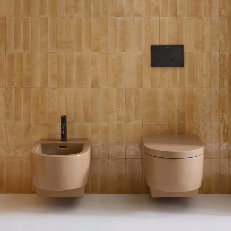 Duravit Balcoon toiletbræt, soft close, aftagelig, brun