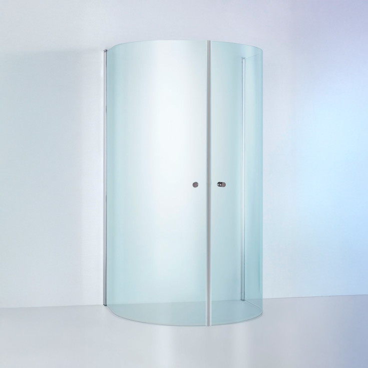 Brasta Ada brusehjørne, 93x80 cm, klart glas, krom profil