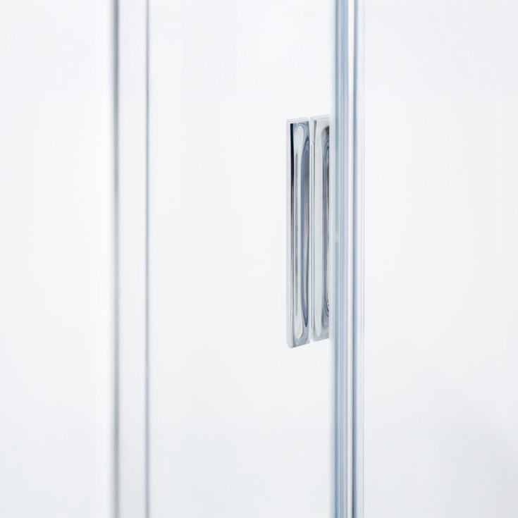 Brasta Nina Plus brusehjørne, 87,9x87,9 cm, højre, klart glas, krom profil