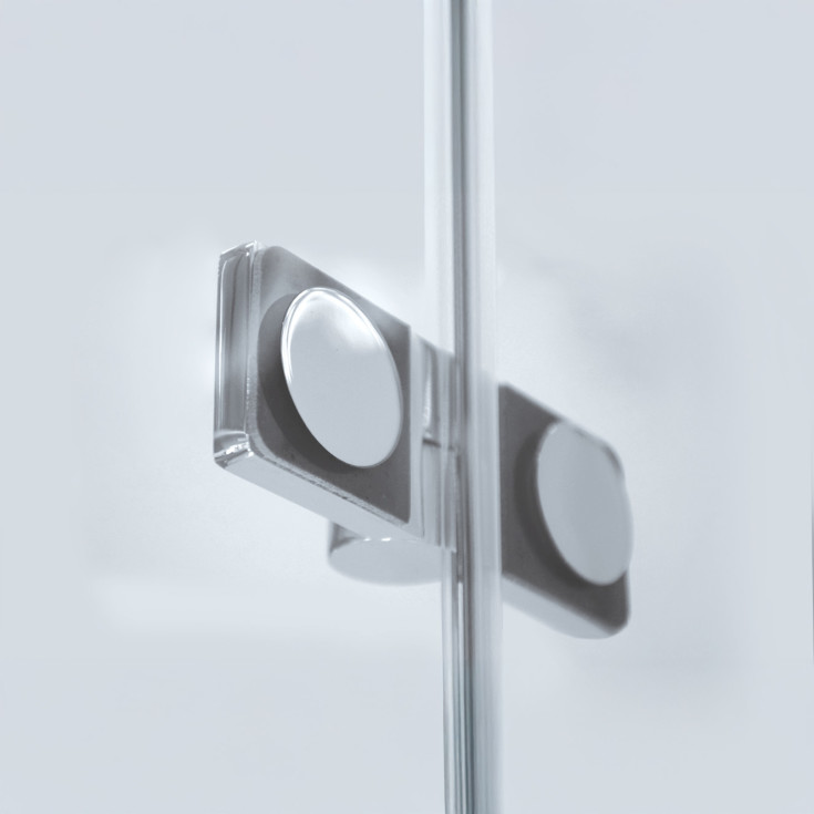 Brasta Nina Plus dusjhjørne, 87,9x87,9 cm, høyre, klart glass, krom profil