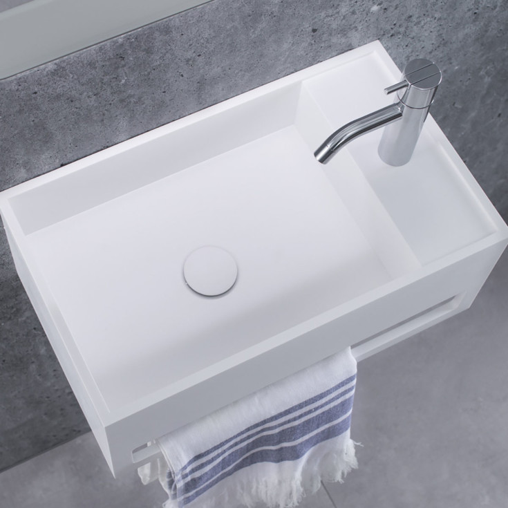 Copenhagen Bath Sandfjord 50 servant, 50x30 cm, venstre, hvit matt