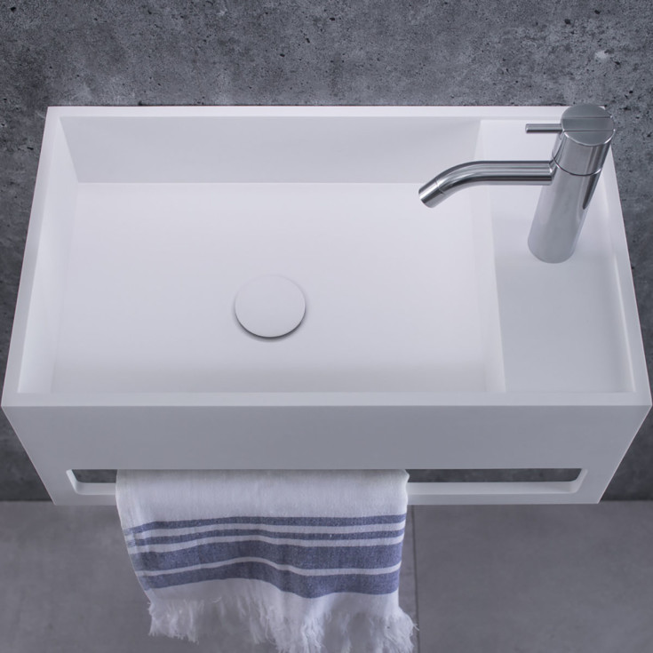 Copenhagen Bath Sandfjord 50 servant, 50x30 cm, venstre, hvit matt