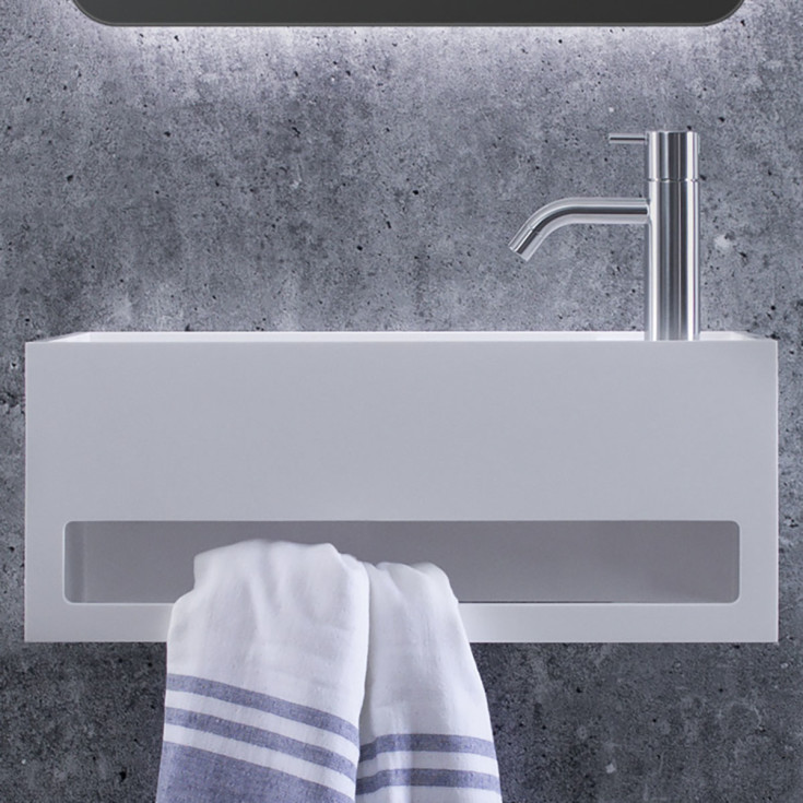 Copenhagen Bath Sandfjord 50 servant, 50x30 cm, venstre, hvit matt