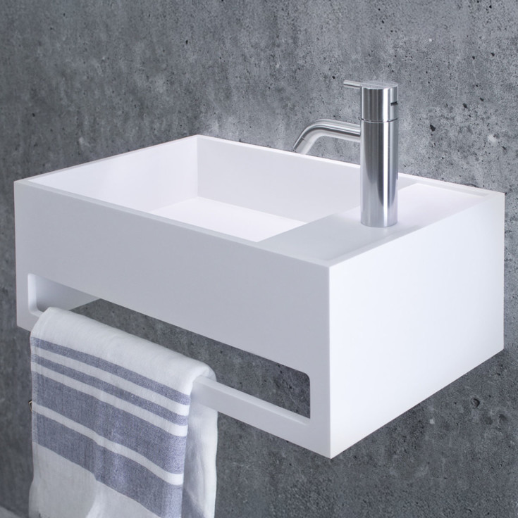 Copenhagen Bath Sandfjord 50 servant, 50x30 cm, venstre, hvit matt