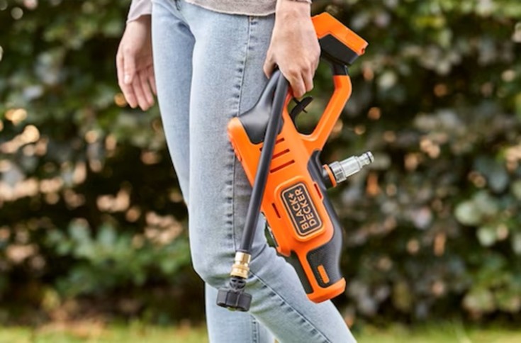 BLACK & DECKER 18V højtryksrenser, 24 bar, Incl batteri og lader