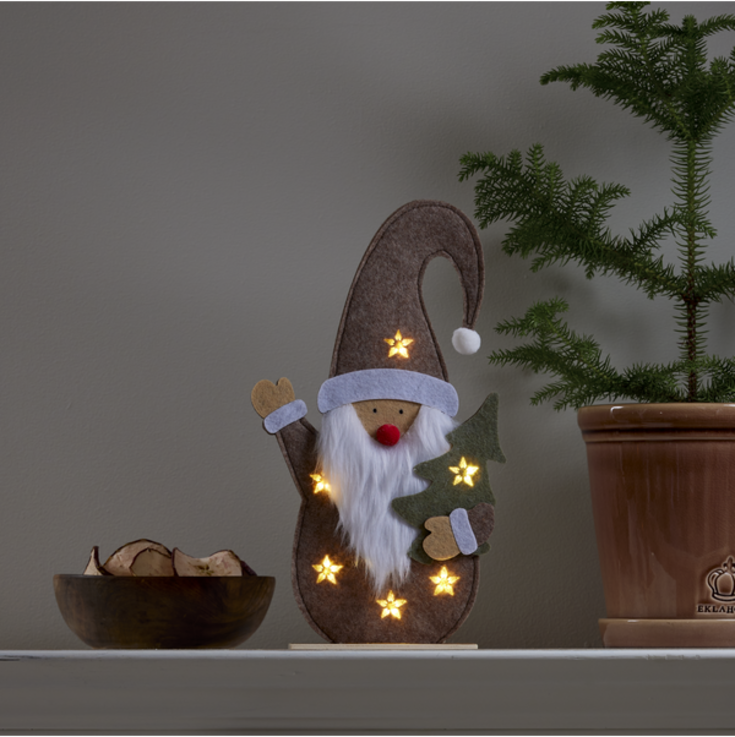 Star Trading Fabbe nisse med lys, 30 cm