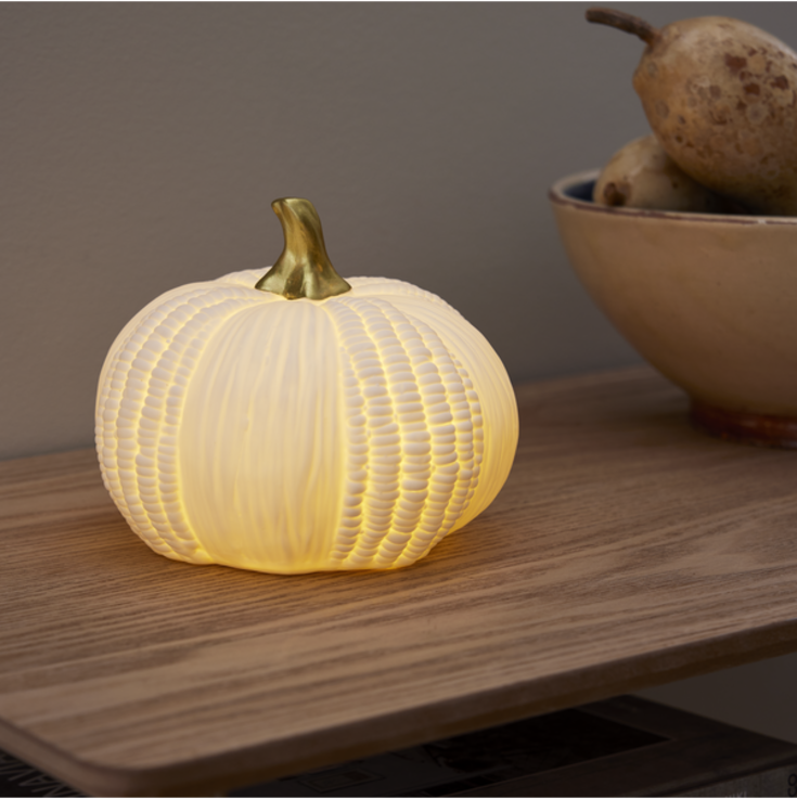 Star Trading Pumpkin græskar med lys, 12 cm