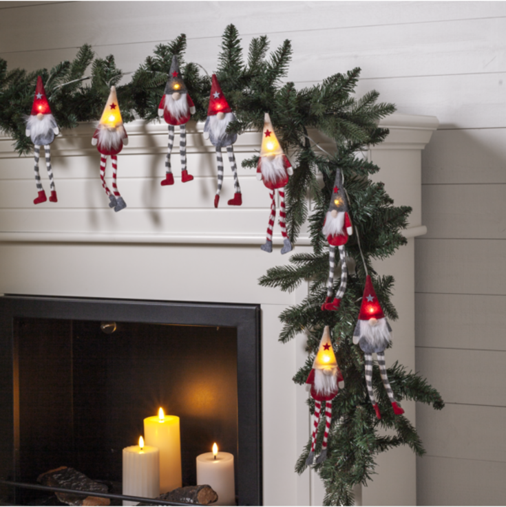 Star Trading Alf lyskæde med nisser, 170 cm