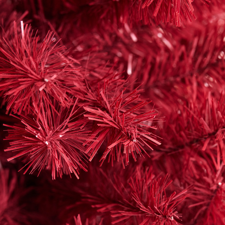 Nordic Winter Bling kunstigt juletræ, mørkerød