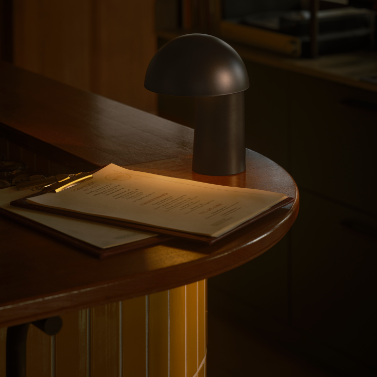 Dftp Faye oppladbar bordlampe, sort