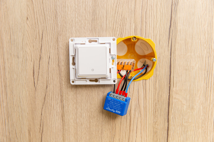 Shelly 1 Mini Gen4 WiFI og Zigbee-relé potensialfri kontakt