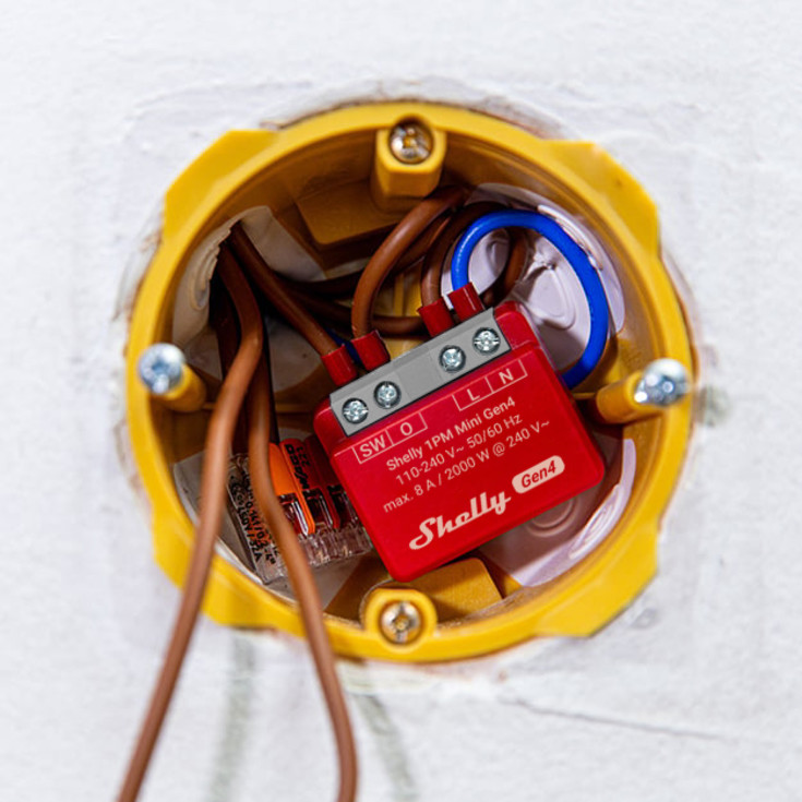 Shelly 1PM Mini Gen4 - WiFI og Zigbee-relé med effektmåling