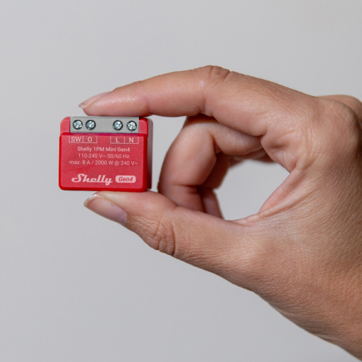 Shelly 1PM Mini Gen4 - WiFI og Zigbee-relé med effektmåling
