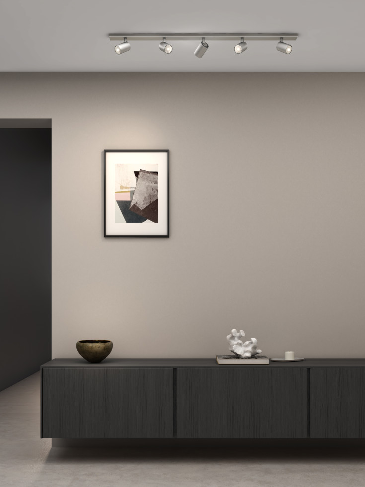 Astro Ascoli Five spotlampe, 5 spots, krom