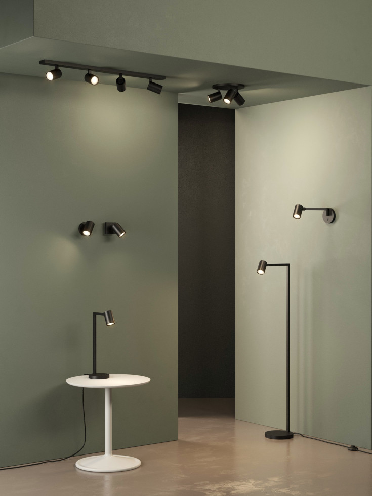 Astro Ascoli Triple Round spotlampe, 3 spots, sort