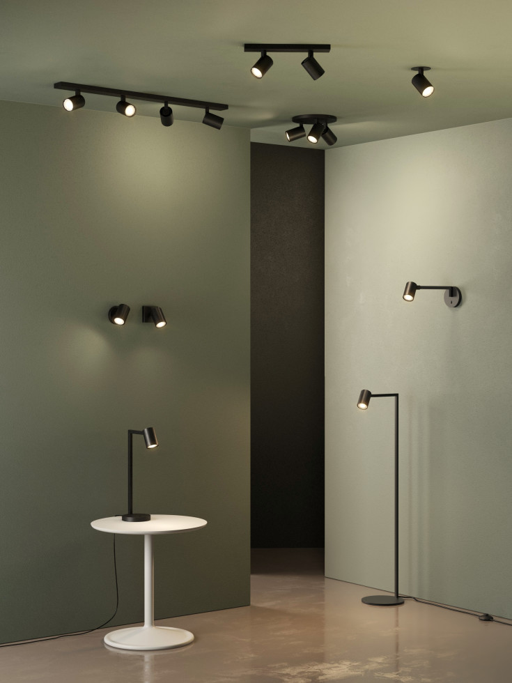 Astro Ascoli Swing væglampe, hardwired, sort