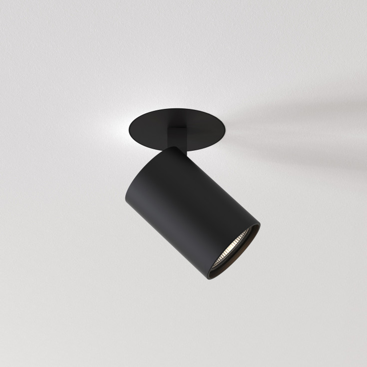 Astro Ascoli Flush påbygningsspot, sort