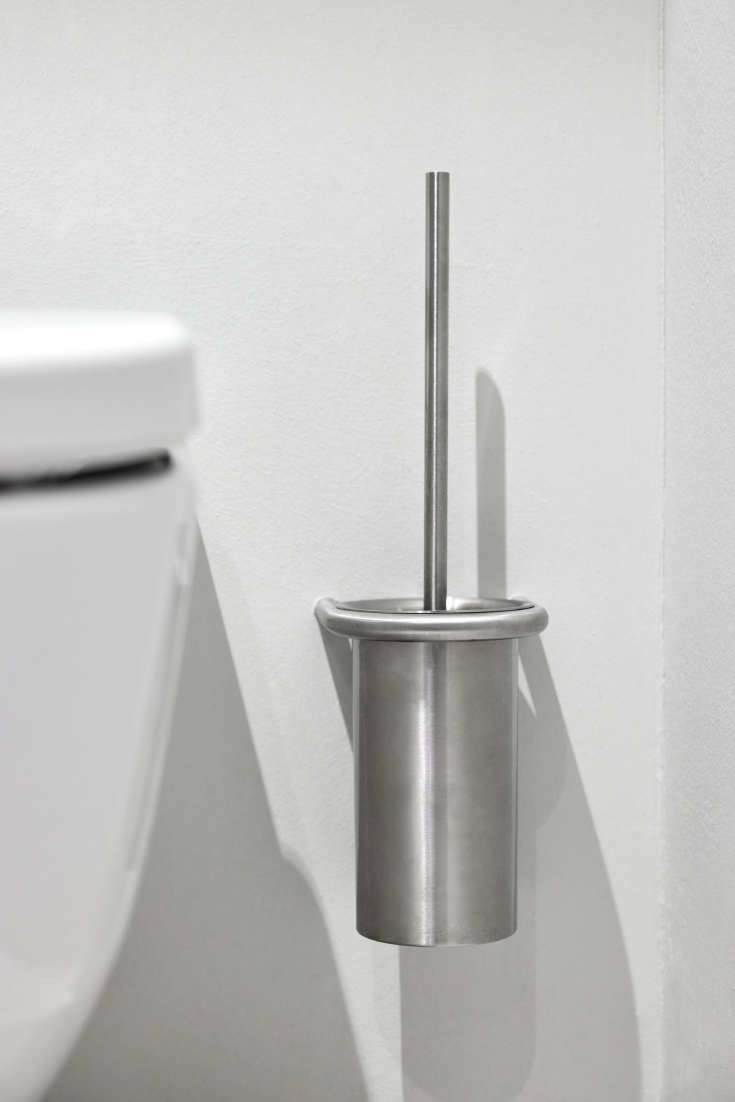 D line toiletbørste, poleret rustfrit stål