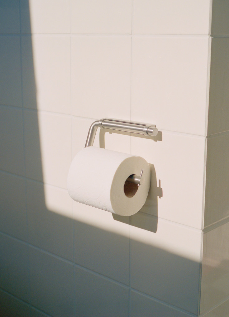D Line toiletrulleholder, børstet rustfrit stål