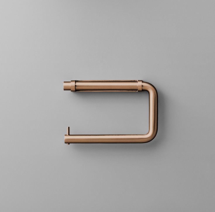 D Line toiletrulleholder, børstet kobber