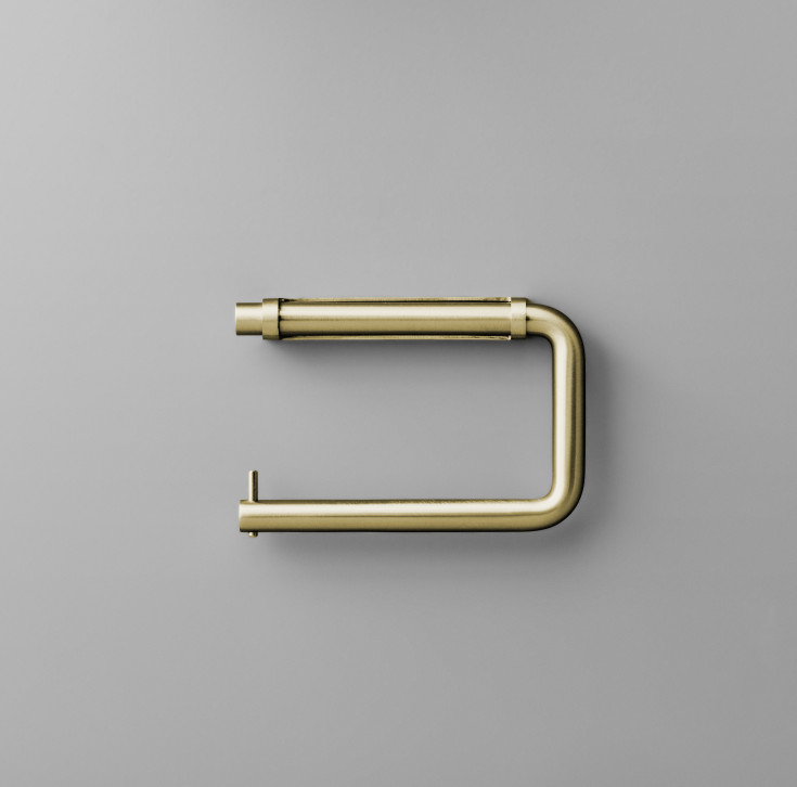 D Line toiletrulleholder, børstet messing