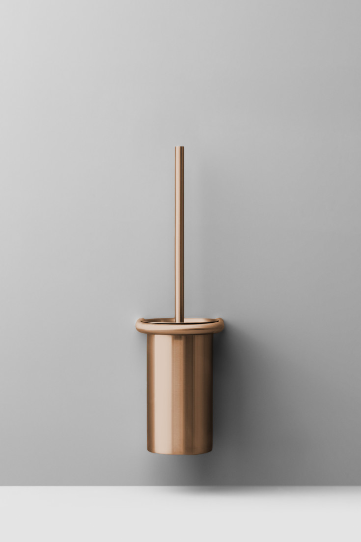 D Line toiletbørsteholder, børstet kobber