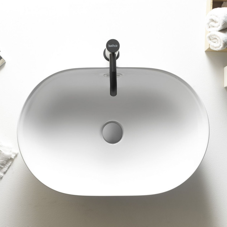 Bathco Livorno toppmontert servant, hvit