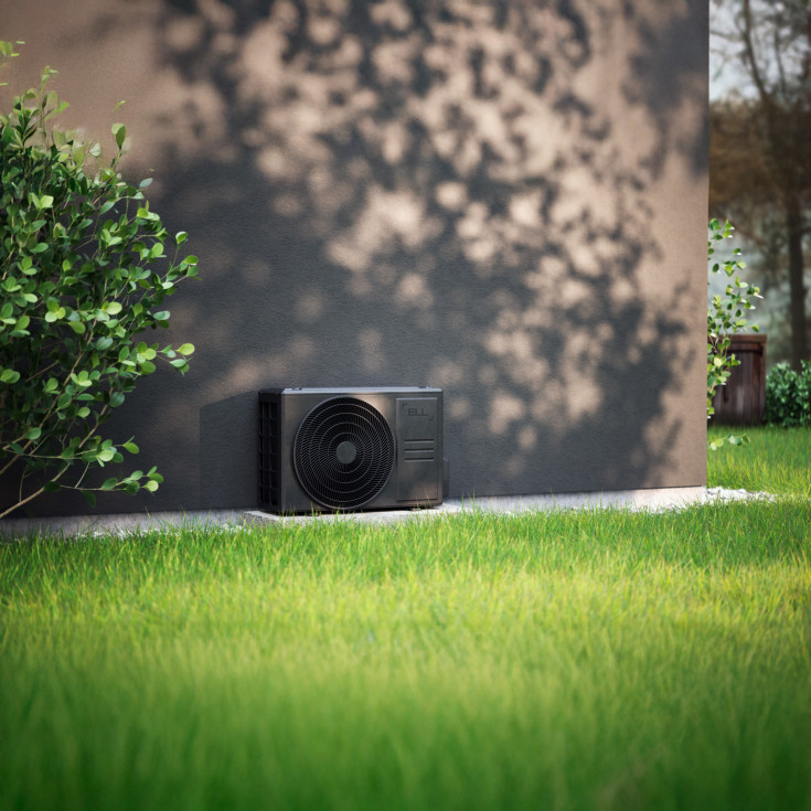 ELL Solid luft til luft varmepumpesæt, antracit