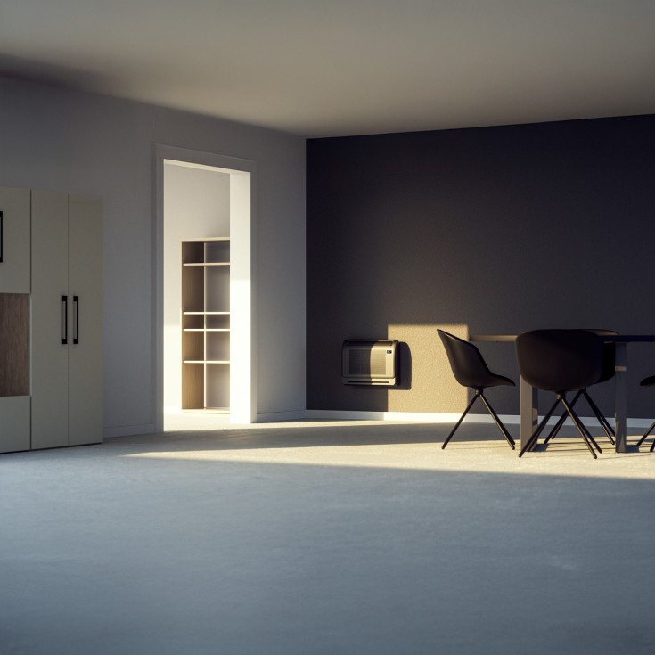 ELL Solid luft til luft varmepumpesæt, antracit