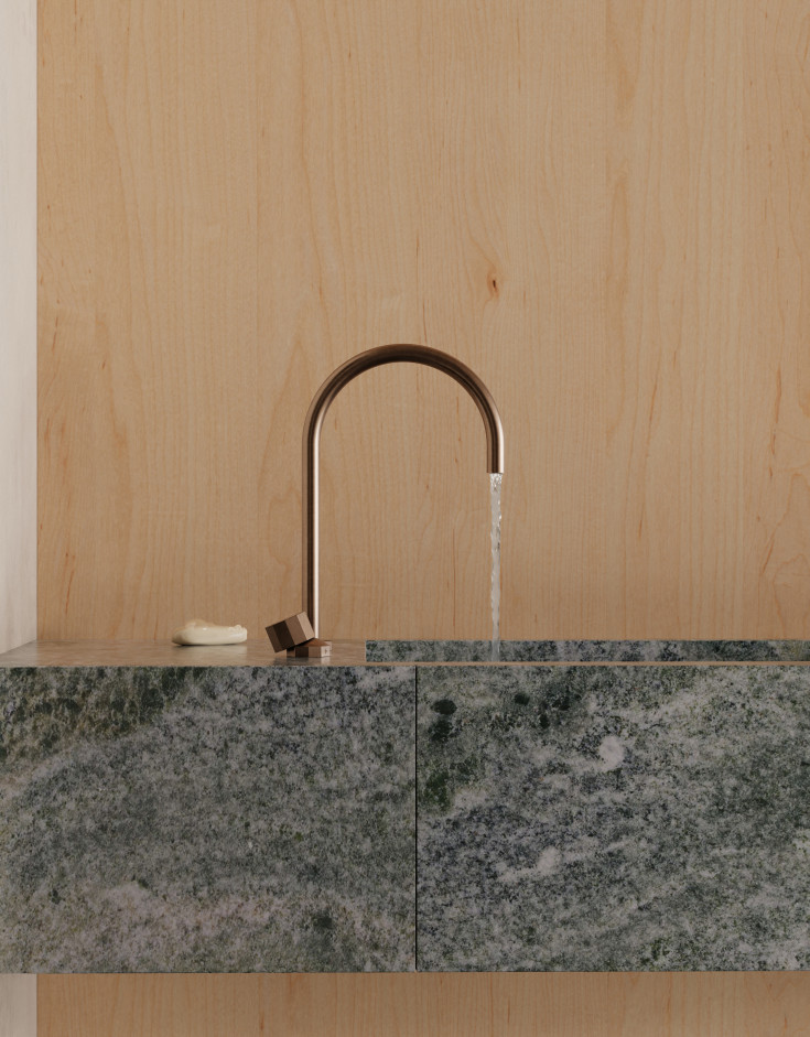 Toni Déca køkkenarmatur, bruneret messing