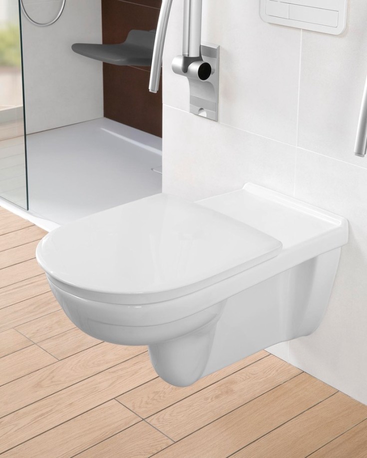 Gustavsberg Care væghængt toilet, uden skyllekant, hvid